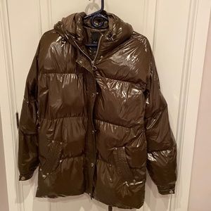 Noize Brown/Khaki Shiny Puffer US Size S